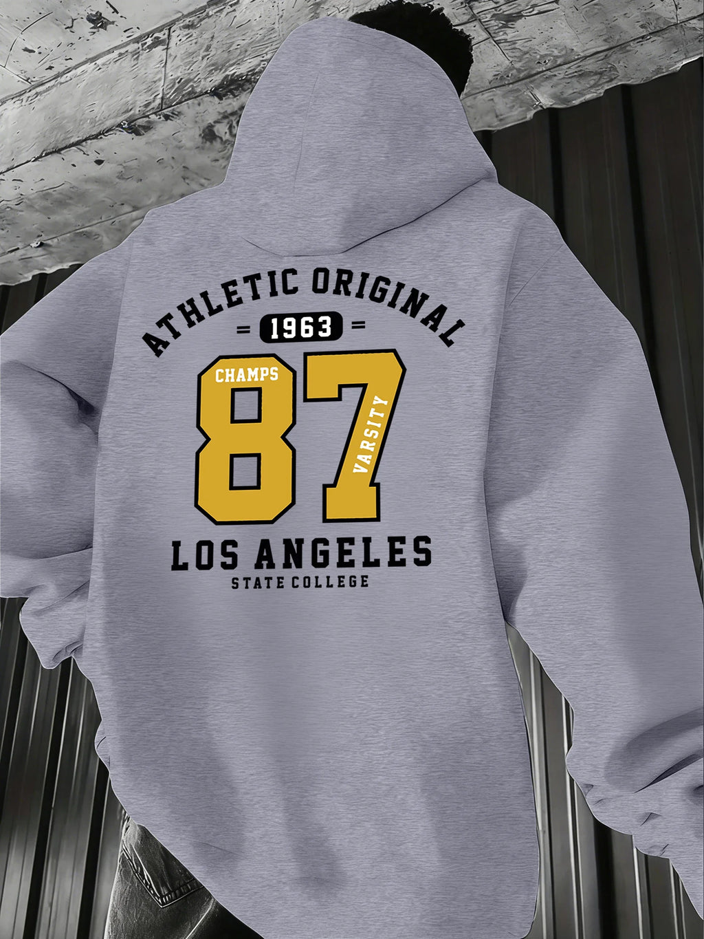 Sweat à capuche imprimé Athletic Original Number 87 Los Angeles 1963 pour homme, vêtements de sport, streetwear, vêtem Camara Shopping Sweat à capuche imprimé Athletic Original Number 87 Los Angeles 1963 pour homme, vêtements de sport, streetwear, vêtem