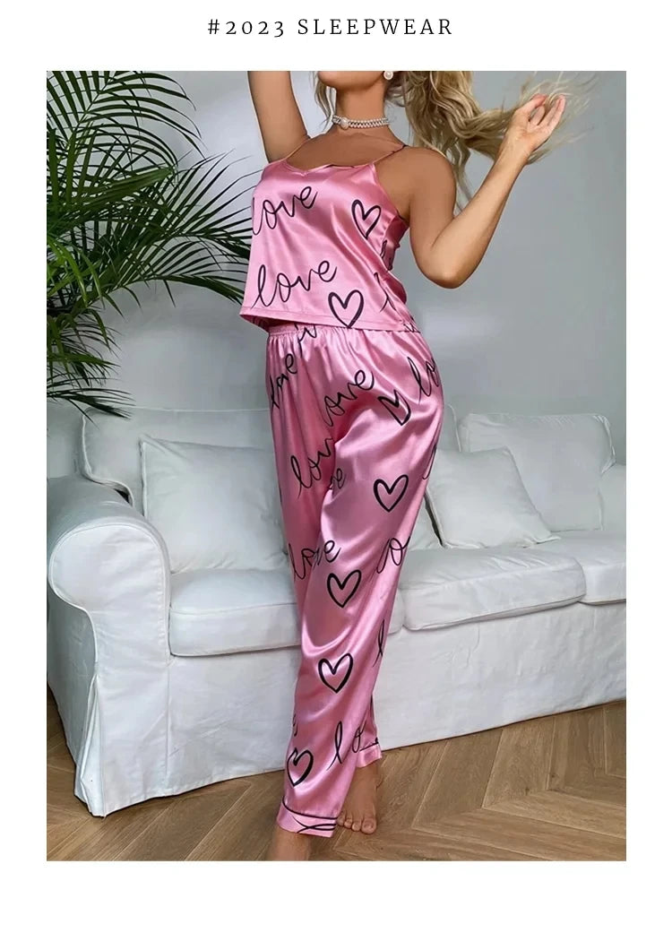Ensemble de pyjamas en satin pour femmes, chemise en émail avec surintendant, vêtements de nuit sexy pour dames, lingerie pyjama Camara Shopping Ensemble de pyjamas en satin pour femmes, chemise en émail avec surintendant, vêtements de nuit sexy pour dames, lingerie pyjama