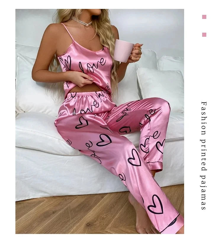Ensemble de pyjamas en satin pour femmes, chemise en émail avec surintendant, vêtements de nuit sexy pour dames, lingerie pyjama Camara Shopping Ensemble de pyjamas en satin pour femmes, chemise en émail avec surintendant, vêtements de nuit sexy pour dames, lingerie pyjama