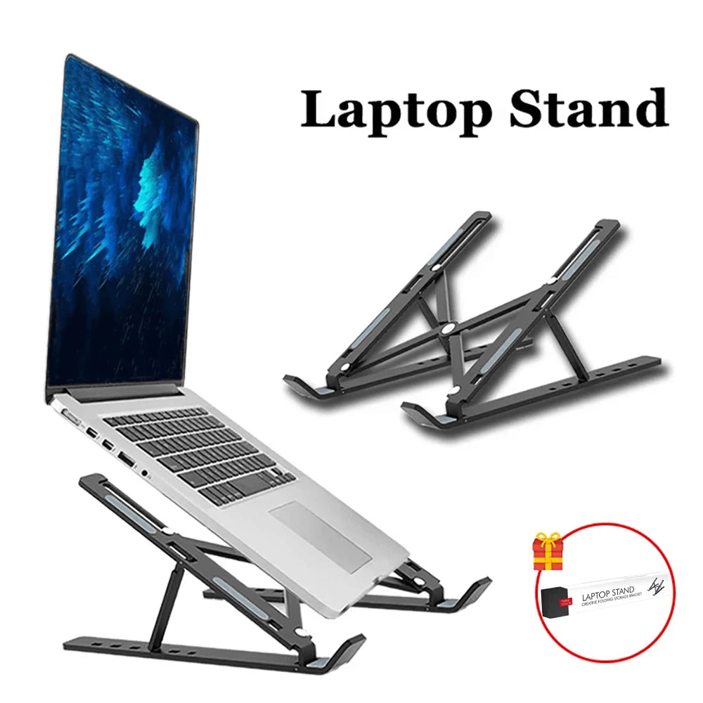 Laptop Stand Portable Foldable Notebook Bracket Adjustable Computer Monitor Holder For Macbook Air iPad Tablets Base Accessories Camara Shopping Laptop Stand Portable Foldable Notebook Bracket Adjustable Computer Monitor Holder For Macbook Air iPad Tablets Base Accessories