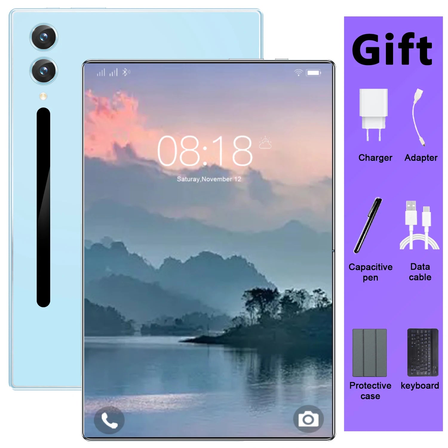 Tablette PC 10,36 pouces Android 13 5G avec double caméra, double SIM, processeur 14 cœurs, Google Play, Bluetooth, Wifi, 16 Go de RAM + 1 To de ROM Camara Shopping Tablette PC 10,36 pouces Android 13 5G avec double caméra, double SIM, processeur 14 cœurs, Google Play, Bluetooth, Wifi, 16 Go de RAM + 1 To de ROM