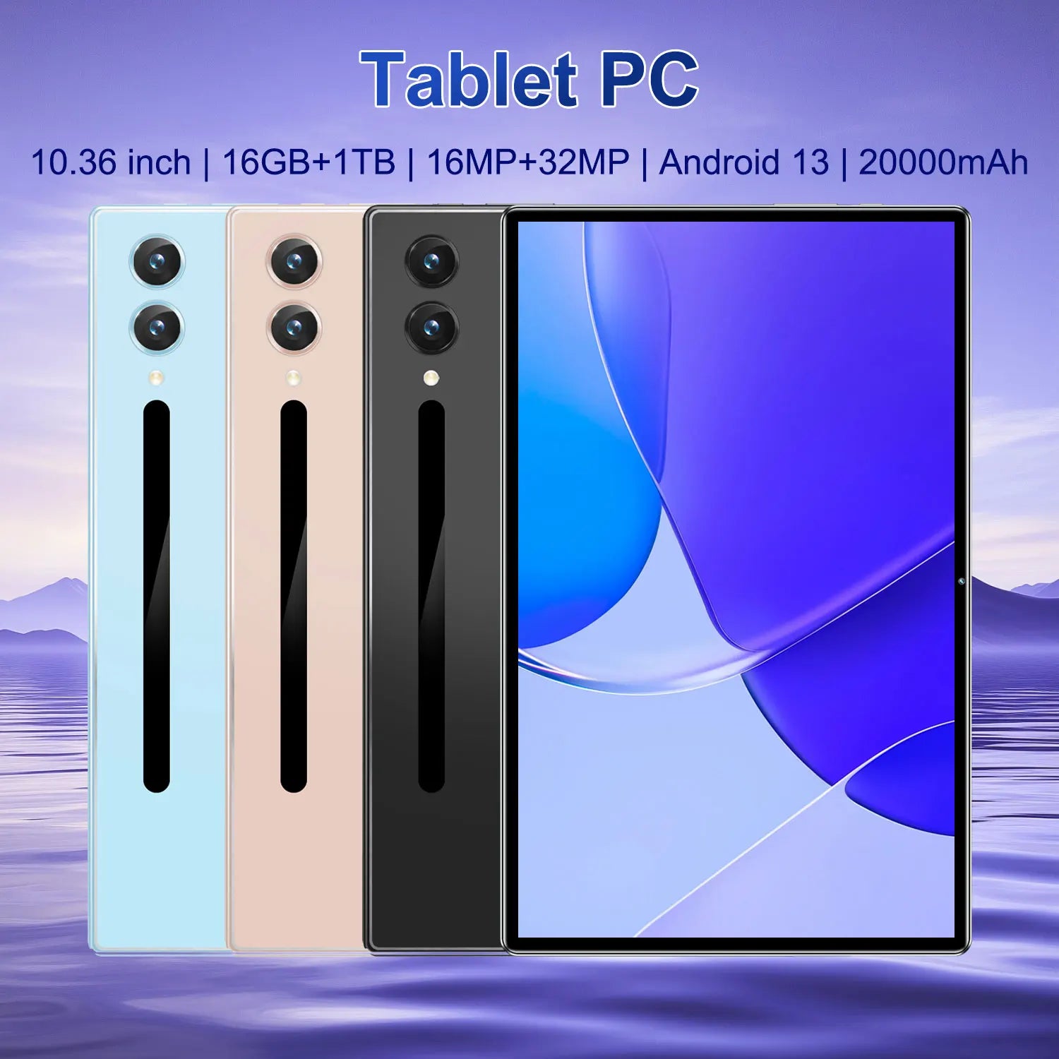 Tablette intelligente surdimensionnée avec stockage interne, écran 10,36 pouces, processeur 10 cœurs, Android 13, 16 Go de RAM, 1 To de ROM, Wi-Fi 5G, batterie 20000 mAh, caméra frontale 16 MP, caméra arrière 32 MP, pou Camara Shopping Tablette intelligente surdimensionnée avec stockage interne, écran 10,36 pouces, processeur 10 cœurs, Android 13, 16 Go de RAM, 1 To de ROM, Wi-Fi 5G, batterie 20000 mAh, caméra frontale 16 MP, caméra arrière 32 MP, pou