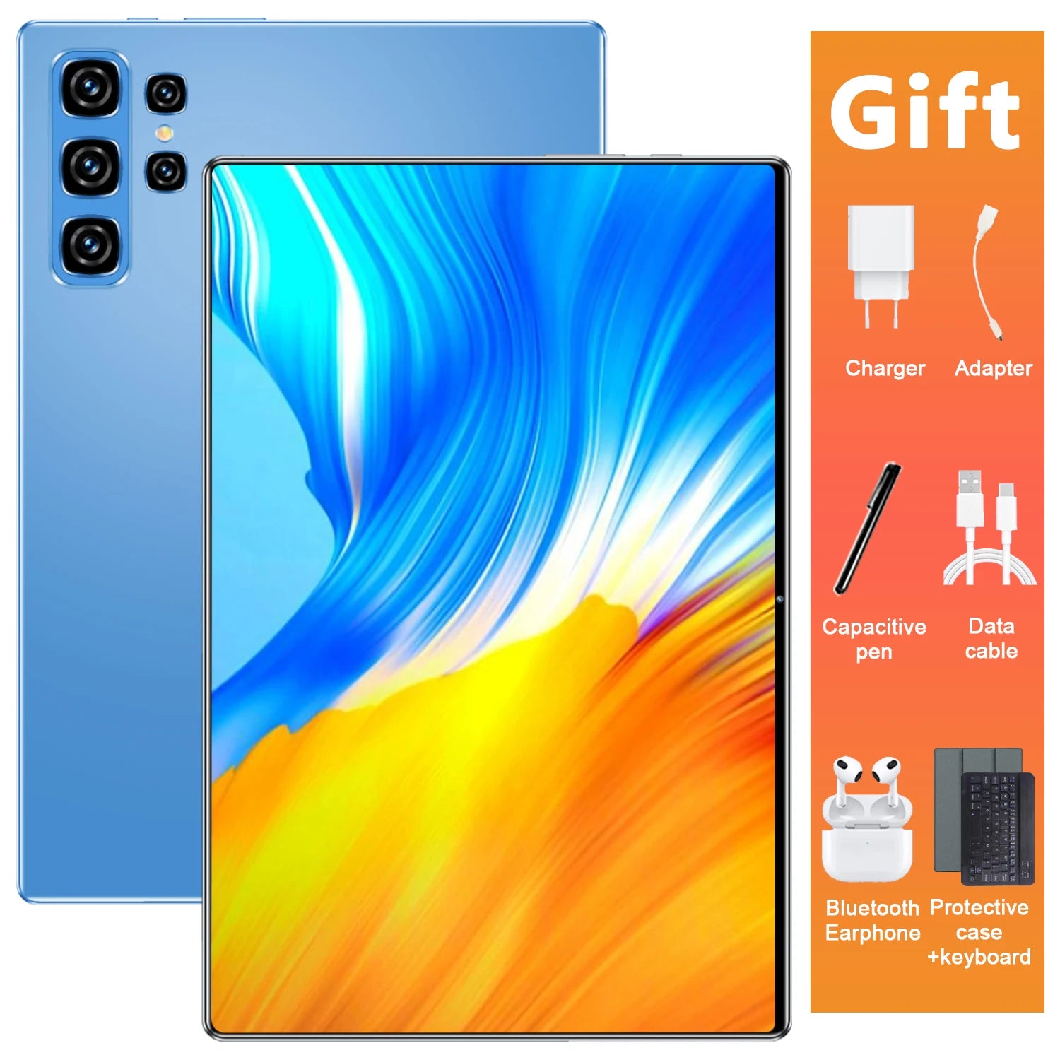 Tablette HD 10,36 pouces avec clavier, 16 Go de RAM, 1 To de ROM, 5G, processeur 14 cœurs, batterie 20000 mAh, Android 13, Bluetooth, Wi-Fi, GPS, pour le bureau Camara Shopping Tablette HD 10,36 pouces avec clavier, 16 Go de RAM, 1 To de ROM, 5G, processeur 14 cœurs, batterie 20000 mAh, Android 13, Bluetooth, Wi-Fi, GPS, pour le bureau