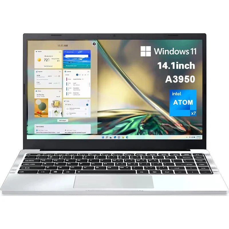 Nouvel ordinateur portable de bureau FUCHU, Intel Atom A3950, 12 Go de RAM, SSD 2 To, PC de jeu, écran HD 1920*1080, ordinateur d'étude, PC 14,1 pouces, Windows 11 Pro, ultra fin - Camara ShoppingNouvel ordinateur portable de bureau FUCHU, Intel Atom A3950, 12 Go de RAM, SSD 2 To, PC de jeu, écran HD 1920*1080, ordinateur d'étude, PC 14,1 pouces, Windows 11 Pro, ultra fin