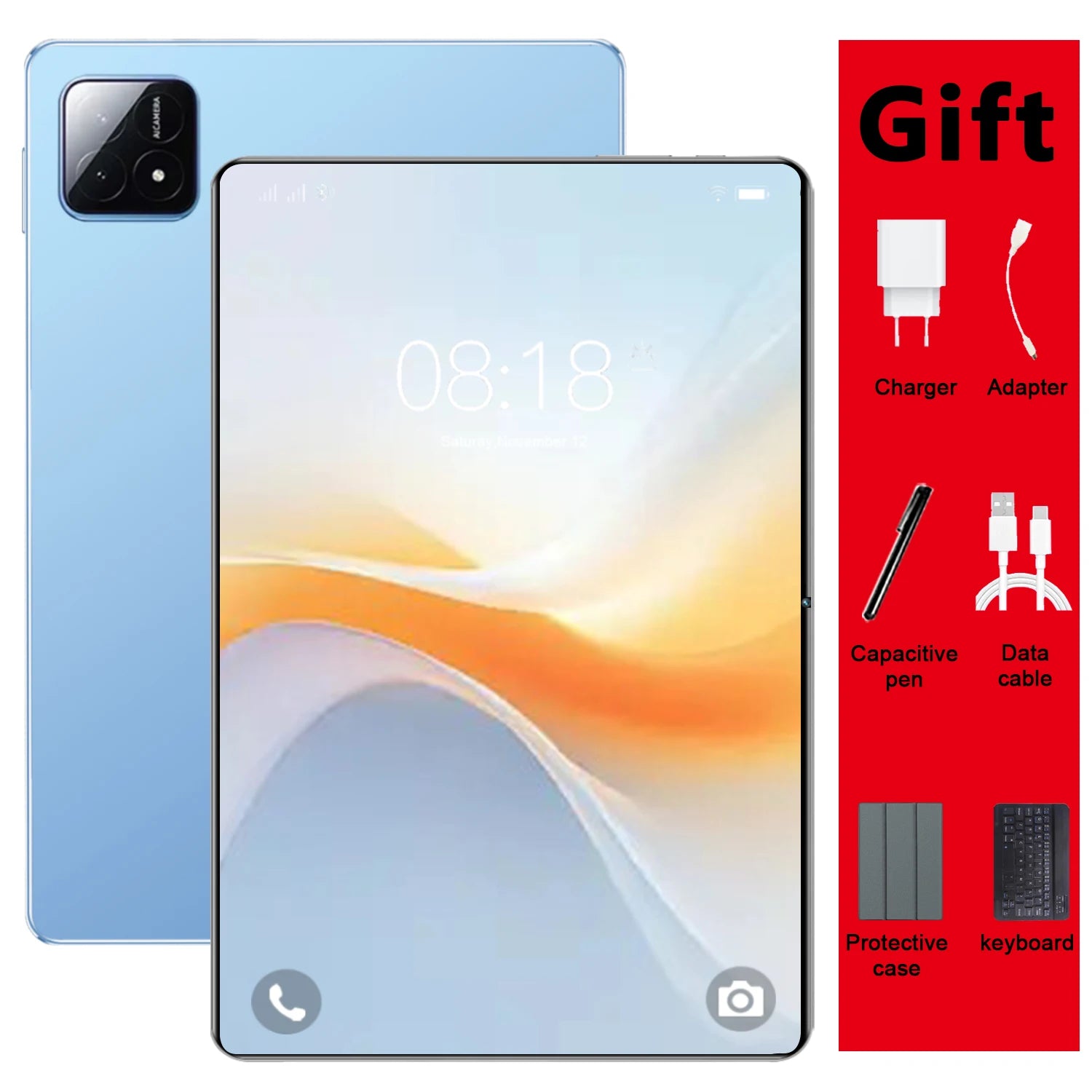 Tablette PC 10,36 pouces Android 13 5G, 10 cœurs, 16 Go de RAM + 1 To de ROM, 12000 mAh, double caméra, double SIM, Google Play, Bluetooth, Wifi Camara Shopping Tablette PC 10,36 pouces Android 13 5G, 10 cœurs, 16 Go de RAM + 1 To de ROM, 12000 mAh, double caméra, double SIM, Google Play, Bluetooth, Wifi