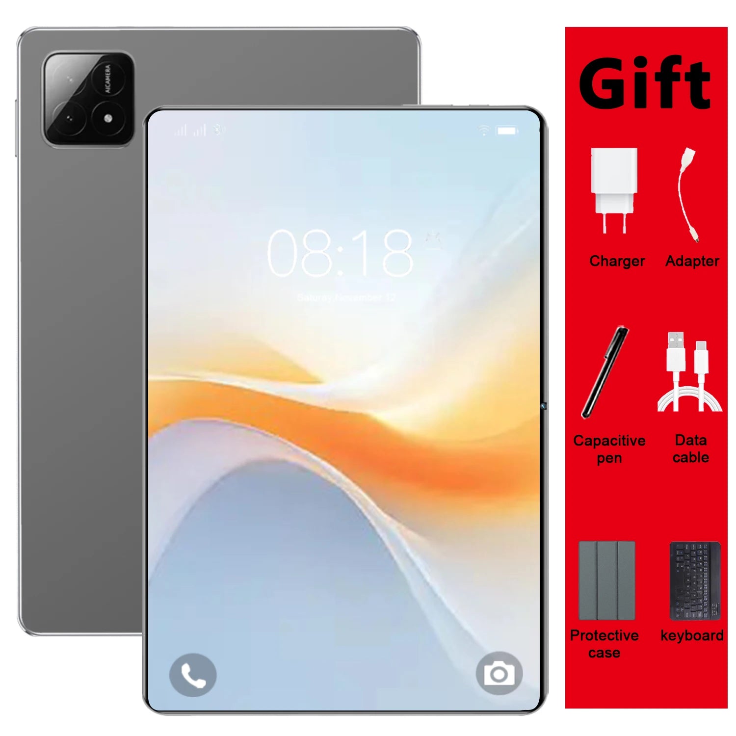 Tablette PC 10,36 pouces Android 13 5G, 10 cœurs, 16 Go de RAM + 1 To de ROM, 12000 mAh, double caméra, double SIM, Google Play, Bluetooth, Wifi Camara Shopping Tablette PC 10,36 pouces Android 13 5G, 10 cœurs, 16 Go de RAM + 1 To de ROM, 12000 mAh, double caméra, double SIM, Google Play, Bluetooth, Wifi