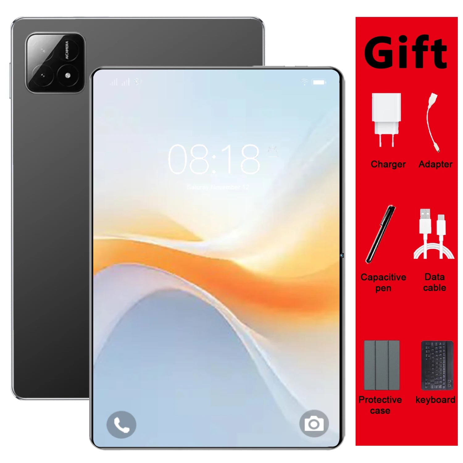 Tablette PC 10,36 pouces Android 13 5G, 10 cœurs, 16 Go de RAM + 1 To de ROM, 12000 mAh, double caméra, double SIM, Google Play, Bluetooth, Wifi Camara Shopping Tablette PC 10,36 pouces Android 13 5G, 10 cœurs, 16 Go de RAM + 1 To de ROM, 12000 mAh, double caméra, double SIM, Google Play, Bluetooth, Wifi