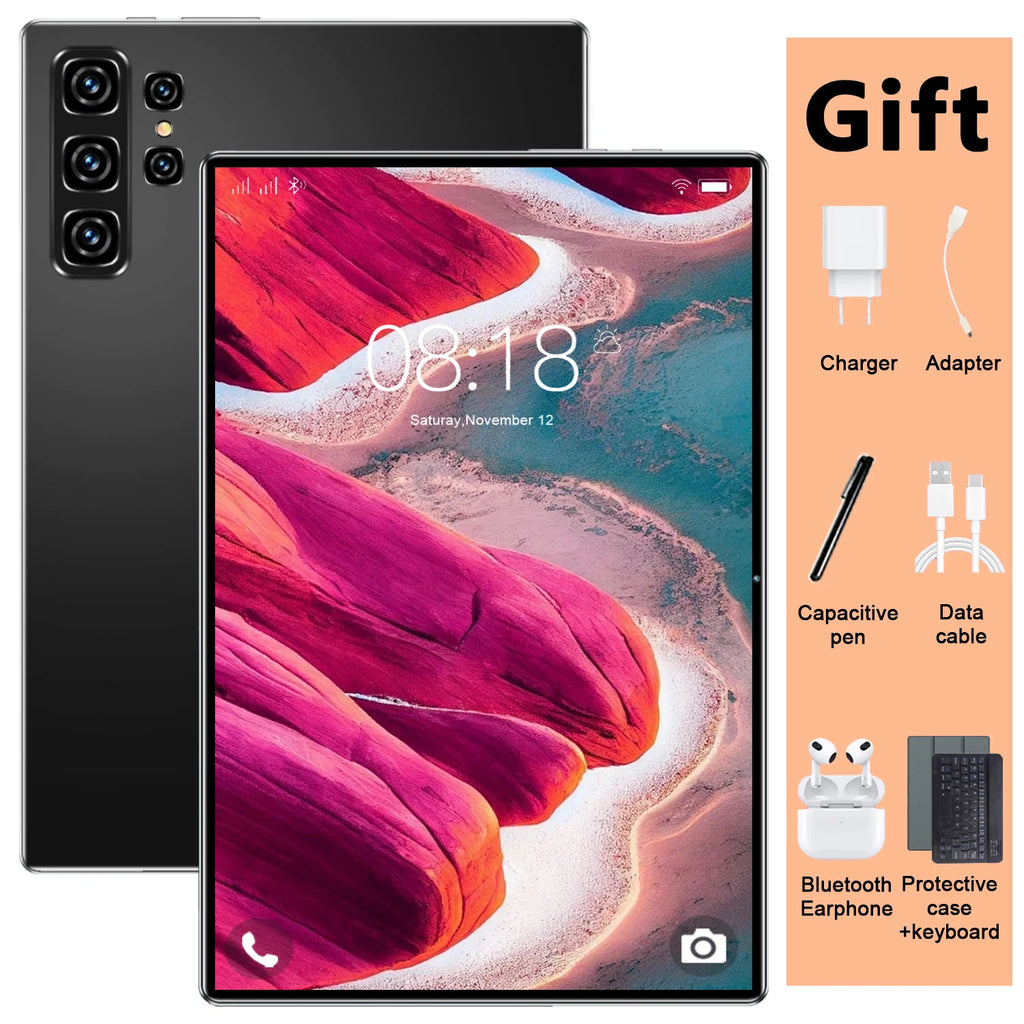 Tablette sans fil multifonctionnelle avec Bluetooth 5.0, écran 10,36 pouces, processeur 10 cœurs Android 13, stockage 16 Go + 1 To, réseau 5G, batterie 20000 mAh, caméra HD 16+32 MP pour les cours en ligne Camara Shopping Tablette sans fil multifonctionnelle avec Bluetooth 5.0, écran 10,36 pouces, processeur 10 cœurs Android 13, stockage 16 Go + 1 To, réseau 5G, batterie 20000 mAh, caméra HD 16+32 MP pour les cours en ligne