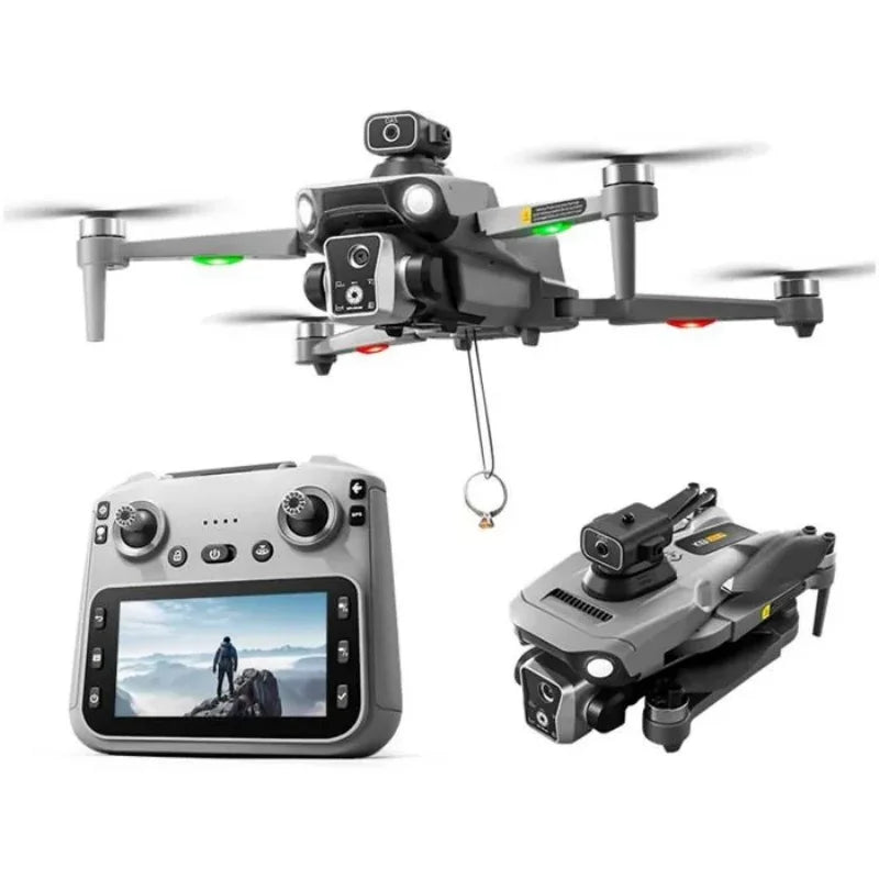Drone équipé de 3 batteries, 4K, moteurs sans balais, écran de 4,5 pouces, deux caméras HD, système intelligent d'évitement d'obstacles, transmission vidéo, vol stationnaire par flux lumineux, fonction de retour GPS, t Camara Shopping Drone équipé de 3 batteries, 4K, moteurs sans balais, écran de 4,5 pouces, deux caméras HD, système intelligent d'évitement d'obstacles, transmission vidéo, vol stationnaire par flux lumineux, fonction de retour GPS, t