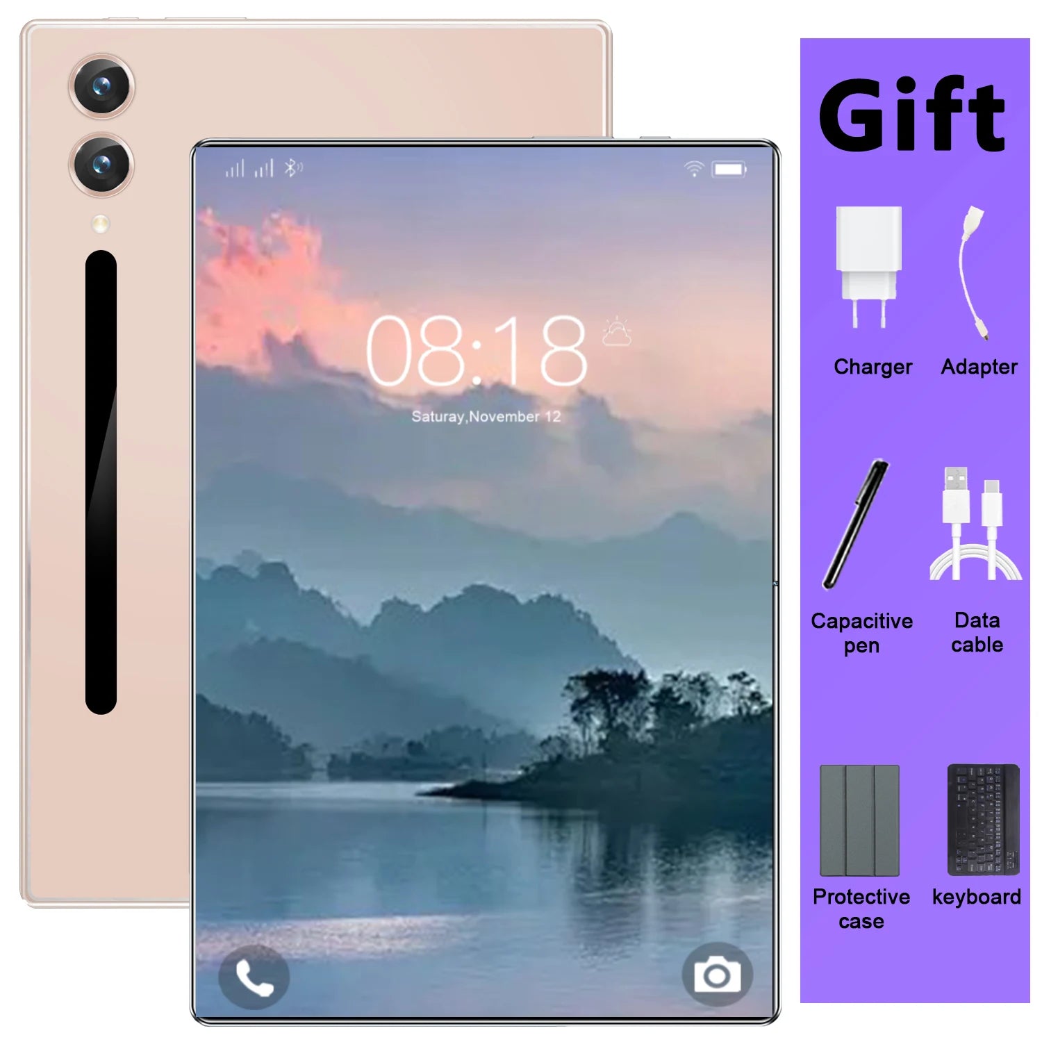 Tablette PC 10,36 pouces Android 13 5G avec double caméra, double SIM, processeur 14 cœurs, Google Play, Bluetooth, Wifi, 16 Go de RAM + 1 To de ROM Camara Shopping Tablette PC 10,36 pouces Android 13 5G avec double caméra, double SIM, processeur 14 cœurs, Google Play, Bluetooth, Wifi, 16 Go de RAM + 1 To de ROM