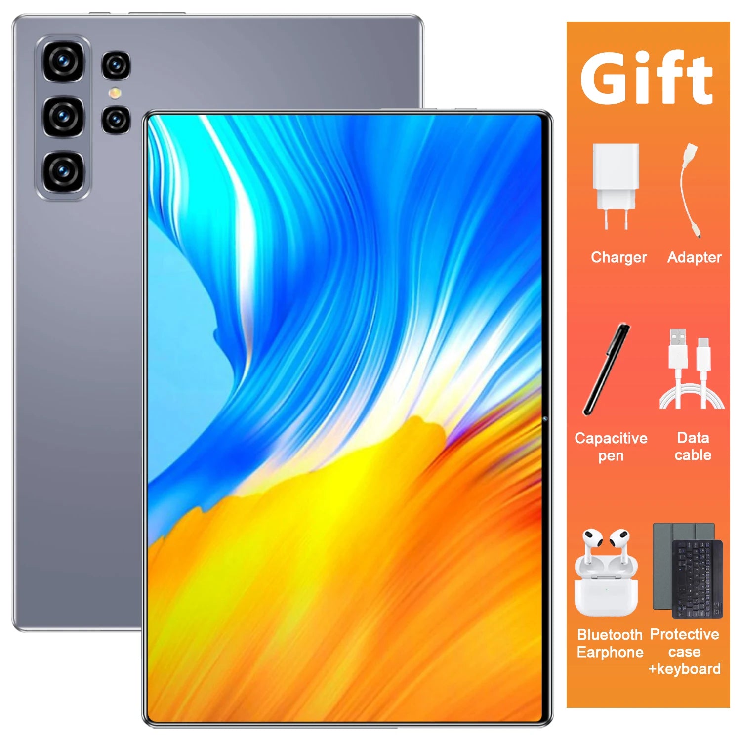 Tablette HD 10,36 pouces avec clavier, 16 Go de RAM, 1 To de ROM, 5G, processeur 14 cœurs, batterie 20000 mAh, Android 13, Bluetooth, Wi-Fi, GPS, pour le bureau Camara Shopping Tablette HD 10,36 pouces avec clavier, 16 Go de RAM, 1 To de ROM, 5G, processeur 14 cœurs, batterie 20000 mAh, Android 13, Bluetooth, Wi-Fi, GPS, pour le bureau