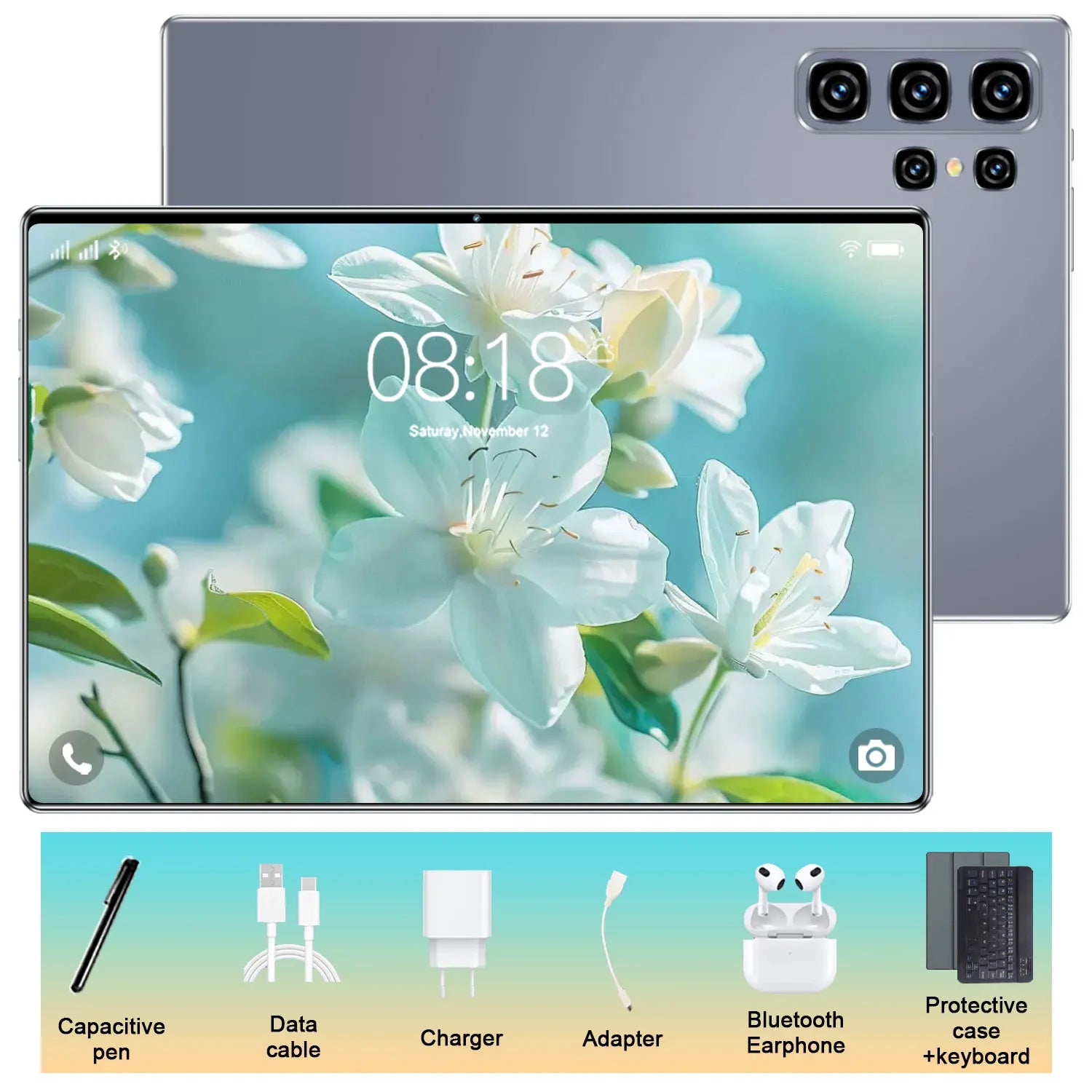Tablette 10,36 pouces 5G WiFi 20000mAh Double SIM 14 cœurs Android 13 16 Go de RAM 1 To de stockage Tablette de jeu mondiale avec appareil photo 16+32MP Camara Shopping Tablette 10,36 pouces 5G WiFi 20000mAh Double SIM 14 cœurs Android 13 16 Go de RAM 1 To de stockage Tablette de jeu mondiale avec appareil photo 16+32MP