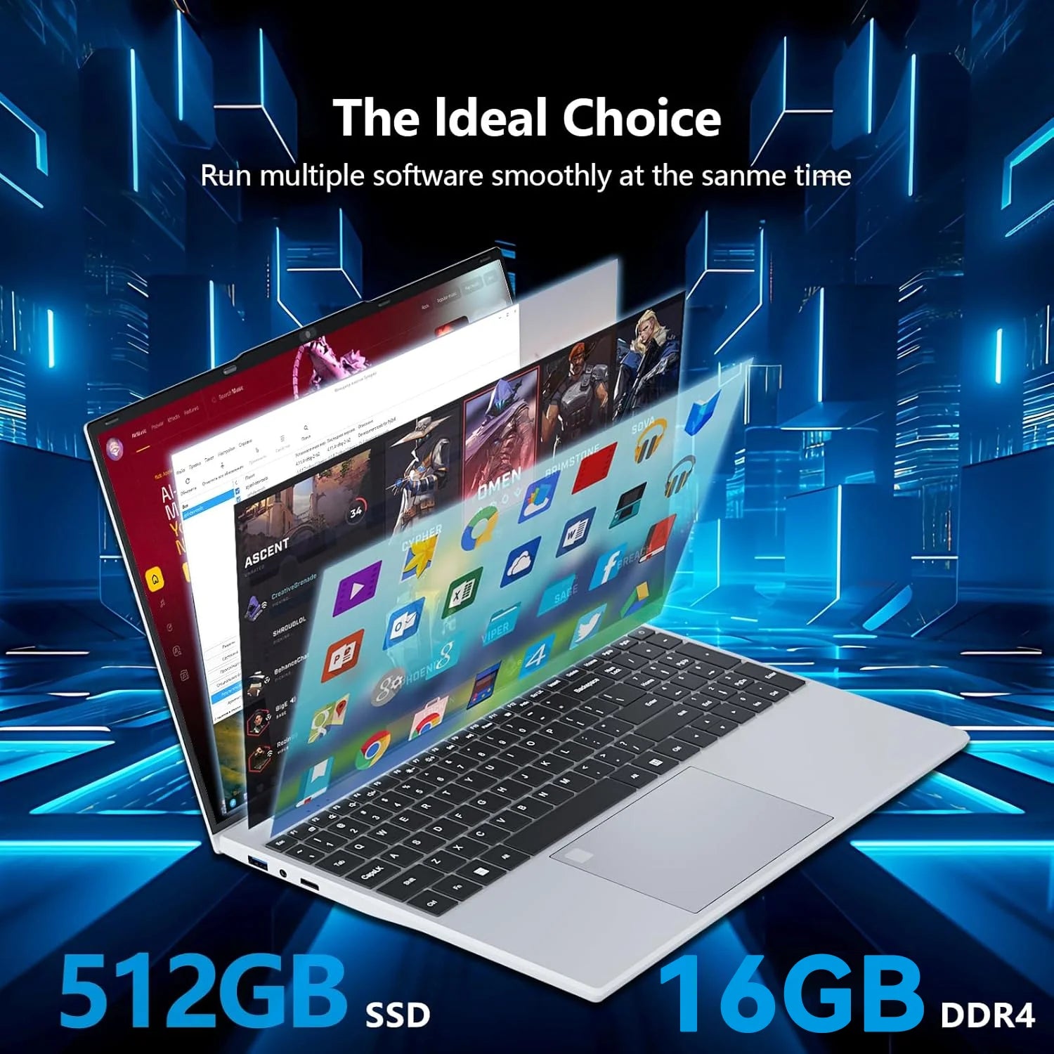 Ordinateur portable FUCHU 2026 portable 15,6 pouces avec déverrouillage par empreinte digitale, clavier rétroéclairé, 16 Go de RAM DDR3, SSD 512 Go/1 To/2 To, Intel i3-6006U, Windows 11 Pro, idéal pour le bureau, les ét Camara Shopping Ordinateur portable FUCHU 2026 portable 15,6 pouces avec déverrouillage par empreinte digitale, clavier rétroéclairé, 16 Go de RAM DDR3, SSD 512 Go/1 To/2 To, Intel i3-6006U, Windows 11 Pro, idéal pour le bureau, les ét