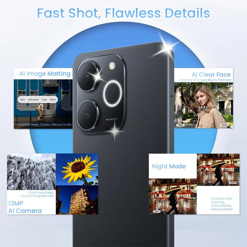 Smartphone Realme Note 70T AI, version mondiale, écran 6,75 pouces 90 Hz, batterie 6000 mAh, appareil photo AI 13 MP, chipset octa-core, IP54 Camara Shopping Smartphone Realme Note 70T AI, version mondiale, écran 6,75 pouces 90 Hz, batterie 6000 mAh, appareil photo AI 13 MP, chipset octa-core, IP54