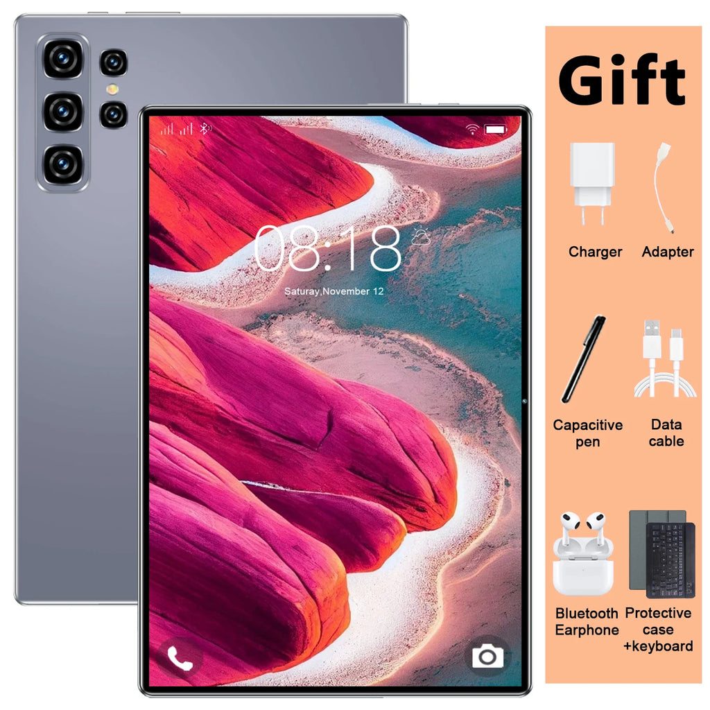 Tablette sans fil multifonctionnelle avec Bluetooth 5.0, écran 10,36 pouces, processeur 10 cœurs Android 13, stockage 16 Go + 1 To, réseau 5G, batterie 20000 mAh, caméra HD 16+32 MP pour les cours en ligne Camara Shopping Tablette sans fil multifonctionnelle avec Bluetooth 5.0, écran 10,36 pouces, processeur 10 cœurs Android 13, stockage 16 Go + 1 To, réseau 5G, batterie 20000 mAh, caméra HD 16+32 MP pour les cours en ligne