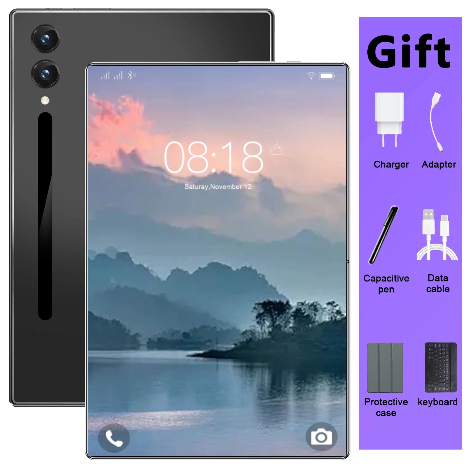 Tablette PC 10,36 pouces Android 13 5G avec double caméra, double SIM, processeur 14 cœurs, Google Play, Bluetooth, Wifi, 16 Go de RAM + 1 To de ROM Camara Shopping Tablette PC 10,36 pouces Android 13 5G avec double caméra, double SIM, processeur 14 cœurs, Google Play, Bluetooth, Wifi, 16 Go de RAM + 1 To de ROM