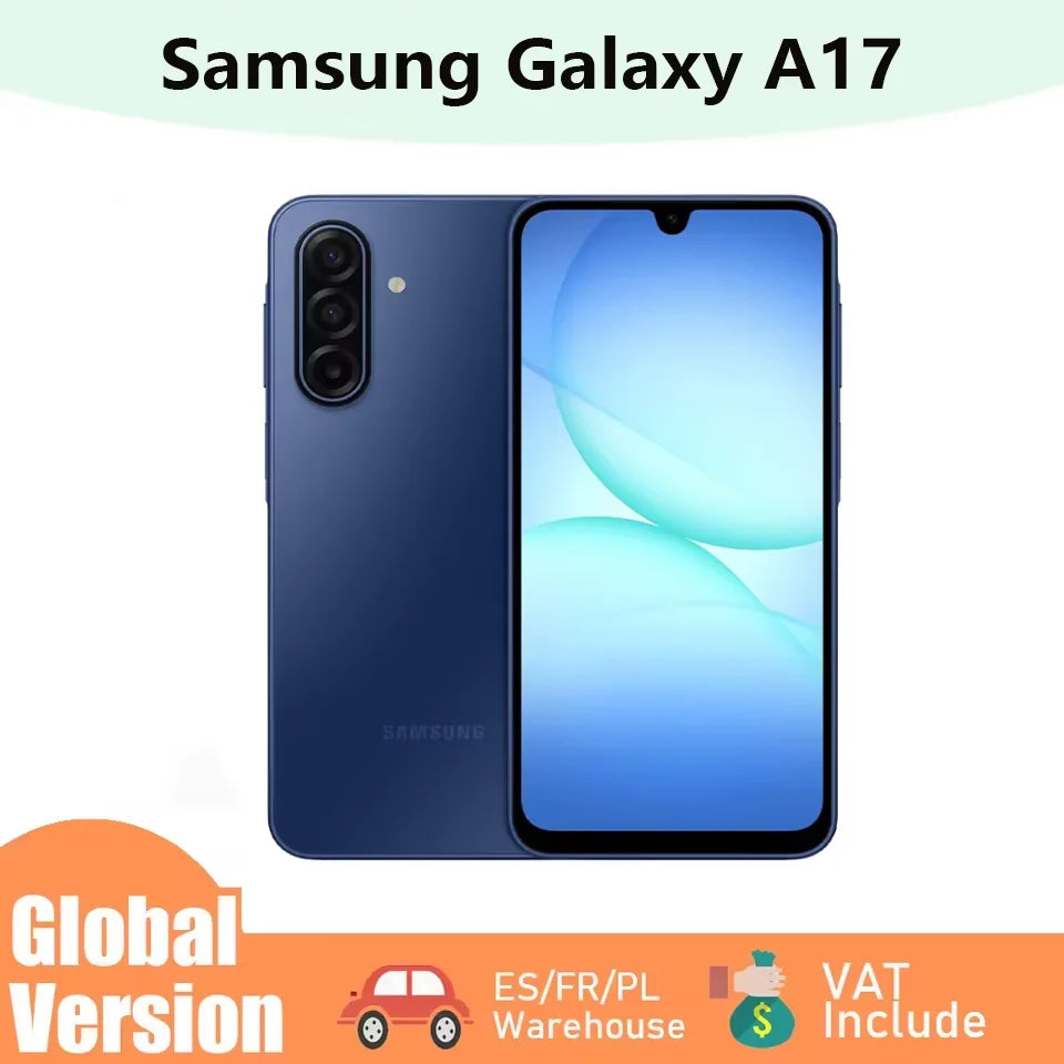 Samsung Galaxy A17 6,7 pouces AMOLED, batterie 5000 mAh, charge rapide 25 W, appareil photo 50 MP, 50 MP OIS + ultra grand angle, double SIM Camara Shopping Samsung Galaxy A17 6,7 pouces AMOLED, batterie 5000 mAh, charge rapide 25 W, appareil photo 50 MP, 50 MP OIS + ultra grand angle, double SIM