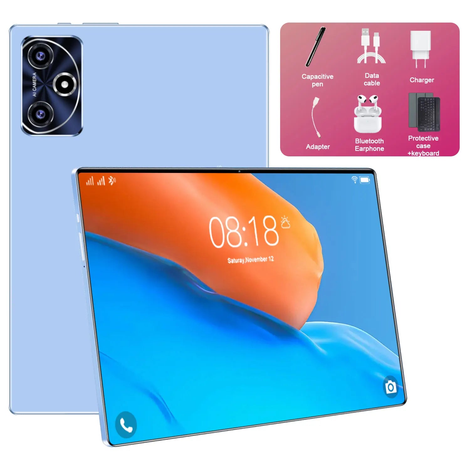 Tablette de jeu 14 Core 10,36 pouces, batterie 20000 mAh, WiFi 5G, Bluetooth, Android 13, 16 Go + 1 To, appareil photo 16+32 MP, tablette pour l'étude et le bureau Camara Shopping Tablette de jeu 14 Core 10,36 pouces, batterie 20000 mAh, WiFi 5G, Bluetooth, Android 13, 16 Go + 1 To, appareil photo 16+32 MP, tablette pour l'étude et le bureau