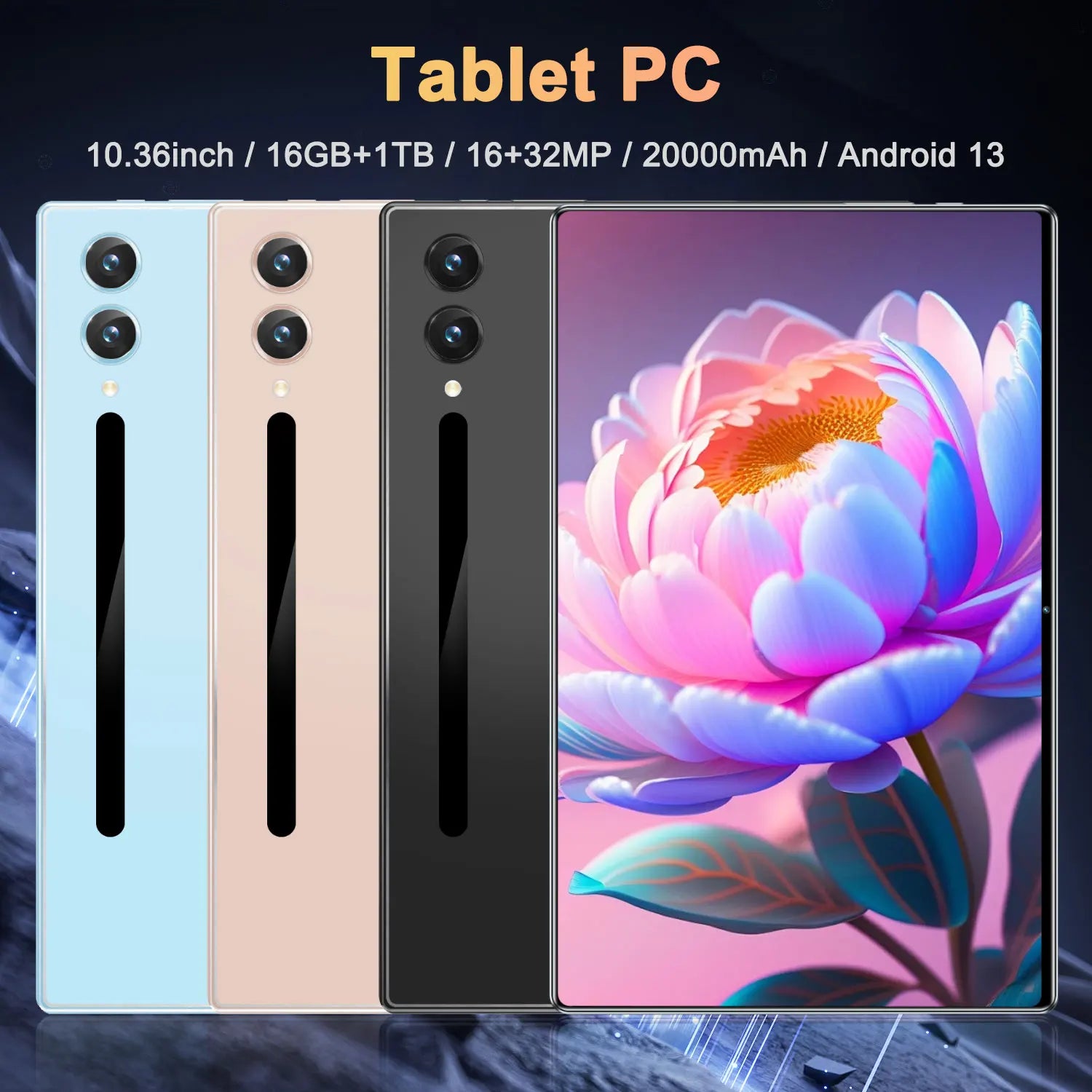 Tablette de jeu 14 Core 10,36 pouces, batterie 20000 mAh, WiFi 5G, Bluetooth, Android 13, 16 Go + 1 To, appareil photo 16+32 MP, tablette pour l'étude et le bureau Camara Shopping Tablette de jeu 14 Core 10,36 pouces, batterie 20000 mAh, WiFi 5G, Bluetooth, Android 13, 16 Go + 1 To, appareil photo 16+32 MP, tablette pour l'étude et le bureau
