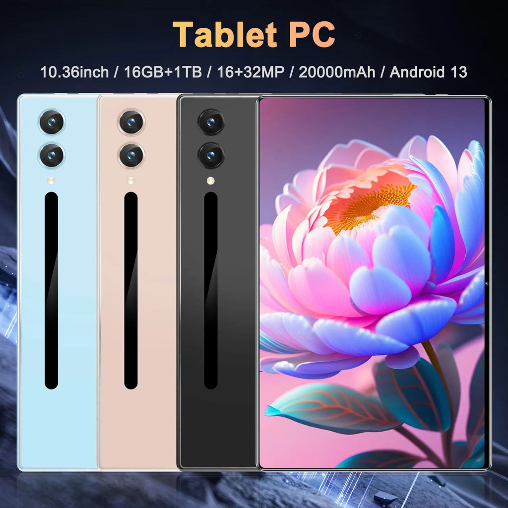 Tablette de jeu 14 Core 10,36 pouces, batterie 20000 mAh, WiFi 5G, Bluetooth, Android 13, 16 Go + 1 To, appareil photo 16+32 MP, tablette pour l'étude et le bureau Camara Shopping Tablette de jeu 14 Core 10,36 pouces, batterie 20000 mAh, WiFi 5G, Bluetooth, Android 13, 16 Go + 1 To, appareil photo 16+32 MP, tablette pour l'étude et le bureau