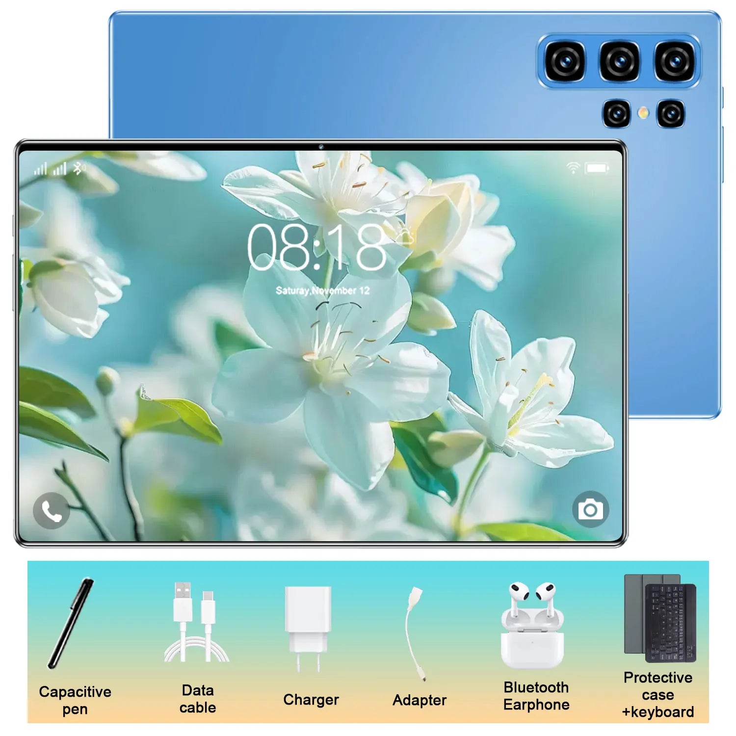 Tablette 10,36 pouces 5G WiFi 20000mAh Double SIM 14 cœurs Android 13 16 Go de RAM 1 To de stockage Tablette de jeu mondiale avec appareil photo 16+32MP Camara Shopping Tablette 10,36 pouces 5G WiFi 20000mAh Double SIM 14 cœurs Android 13 16 Go de RAM 1 To de stockage Tablette de jeu mondiale avec appareil photo 16+32MP