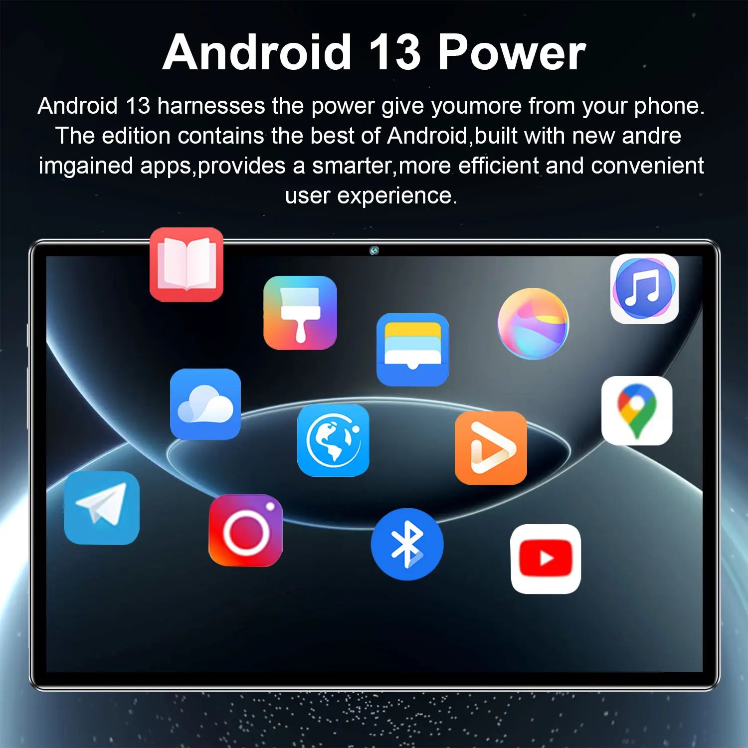 Tablette sans fil multifonctionnelle avec Bluetooth 5.0, écran 10,36 pouces, processeur 10 cœurs Android 13, stockage 16 Go + 1 To, réseau 5G, batterie 20000 mAh, caméra HD 16+32 MP pour les cours en ligne Camara Shopping Tablette sans fil multifonctionnelle avec Bluetooth 5.0, écran 10,36 pouces, processeur 10 cœurs Android 13, stockage 16 Go + 1 To, réseau 5G, batterie 20000 mAh, caméra HD 16+32 MP pour les cours en ligne