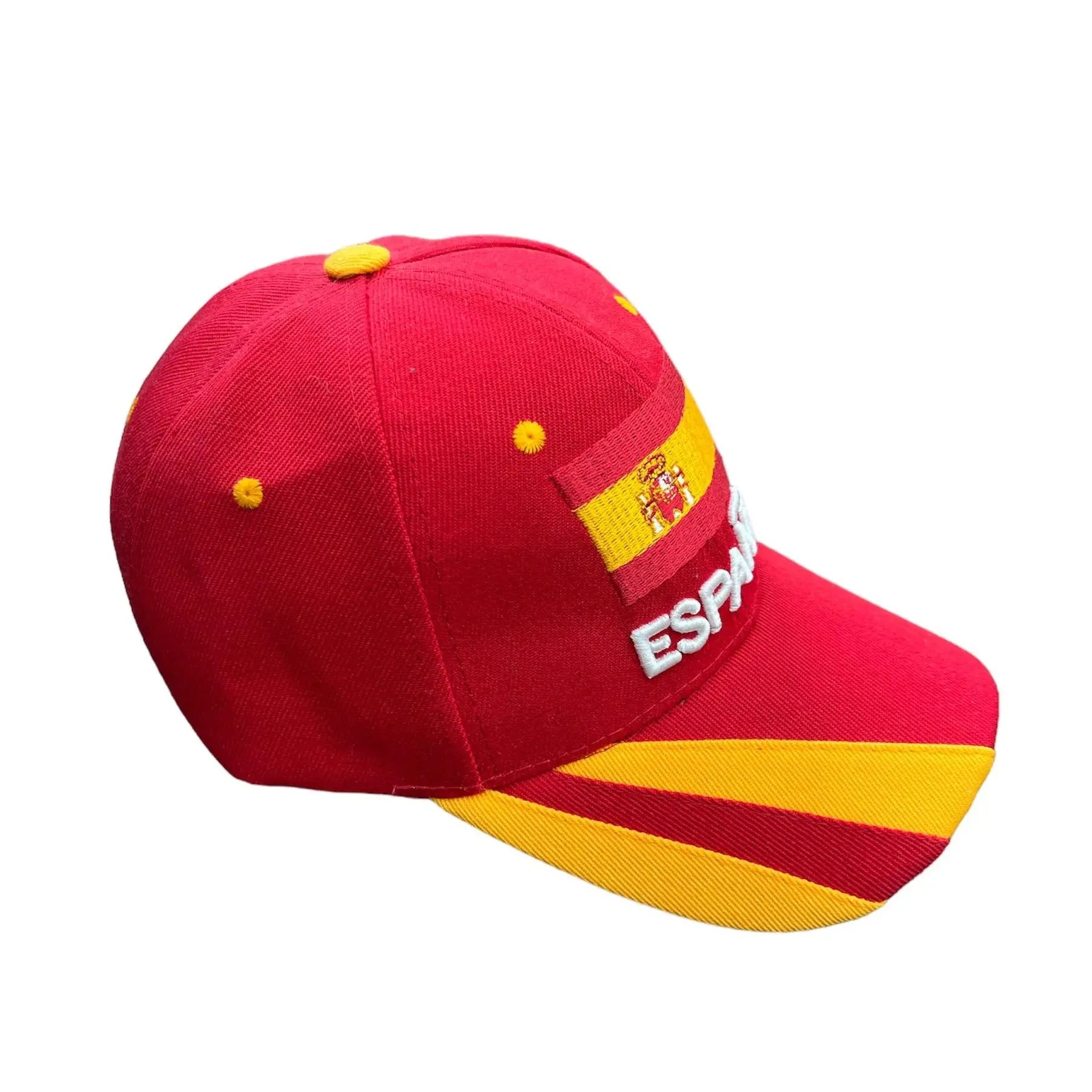 MEJORADA Flat Visor Hat with Embroidered Spanish Flag, 100% Polyester, Adjustable Metal Buckle, Perfect for National Celebrations and Outdoor Activities, Show Your Love for Spain with this Comfortable and Durable Cap. Camara Shopping MEJORADA Flat Visor Hat with Embroidered Spanish Flag, 100% Polyester, Adjustable Metal Buckle, Perfect for National Celebrations and Outdoor Activities, Show Your Love for Spain with this Comfortable and Durable Cap.