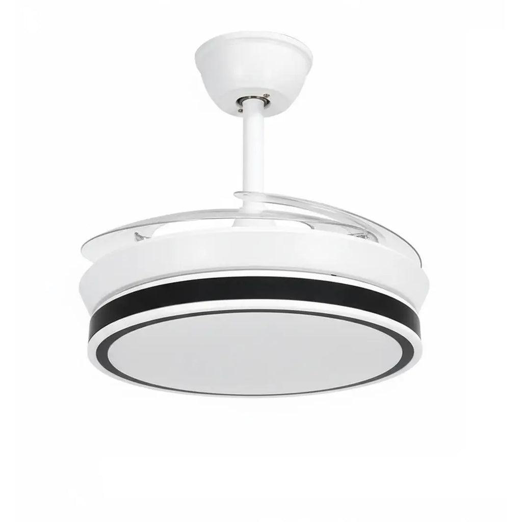 Ventilateur de plafond avec moteur DC et pales encastrées avec lumière LED mémoire 36W et variateur dimmable (veilleuse)-marque BEL AIR HOME-télécommande silencieuse et efficace incluse-Idéal pour les chambres et les sa