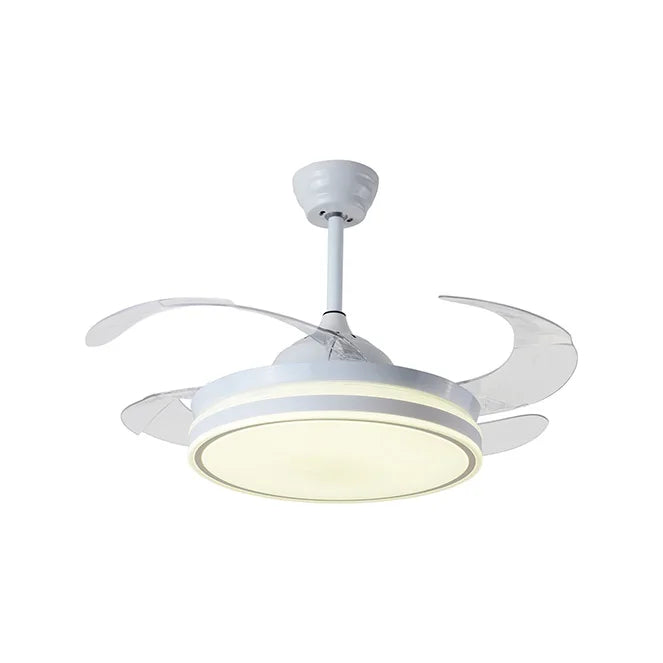 Ventilateur de plafond avec moteur DC et pales encastrées avec lumière LED mémoire 36W et variateur dimmable (veilleuse)-marque BEL AIR HOME-télécommande silencieuse et efficace incluse-Idéal pour les chambres et les sa