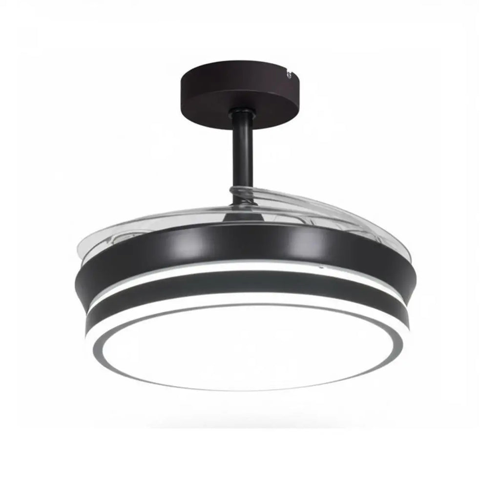 Ventilateur de plafond avec moteur DC et pales encastrées avec lumière LED mémoire 36W et variateur dimmable (veilleuse)-marque BEL AIR HOME-télécommande silencieuse et efficace incluse-Idéal pour les chambres et les sa