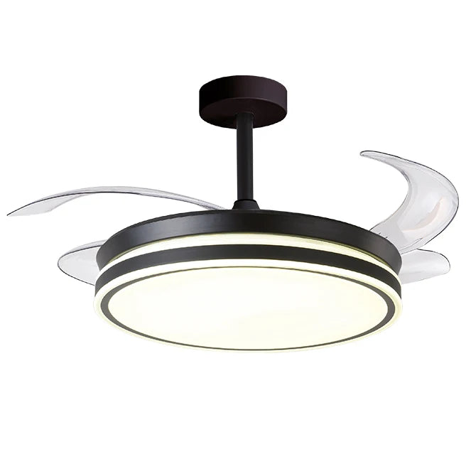 Ventilateur de plafond avec moteur DC et pales encastrées avec lumière LED mémoire 36W et variateur dimmable (veilleuse)-marque BEL AIR HOME-télécommande silencieuse et efficace incluse-Idéal pour les chambres et les sa
