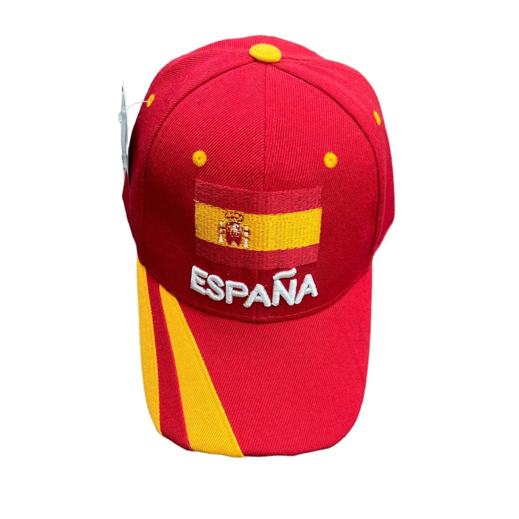MEJORADA Flat Visor Hat with Embroidered Spanish Flag, 100% Polyester, Adjustable Metal Buckle, Perfect for National Celebrations and Outdoor Activities, Show Your Love for Spain with this Comfortable and Durable Cap. Camara Shopping MEJORADA Flat Visor Hat with Embroidered Spanish Flag, 100% Polyester, Adjustable Metal Buckle, Perfect for National Celebrations and Outdoor Activities, Show Your Love for Spain with this Comfortable and Durable Cap.