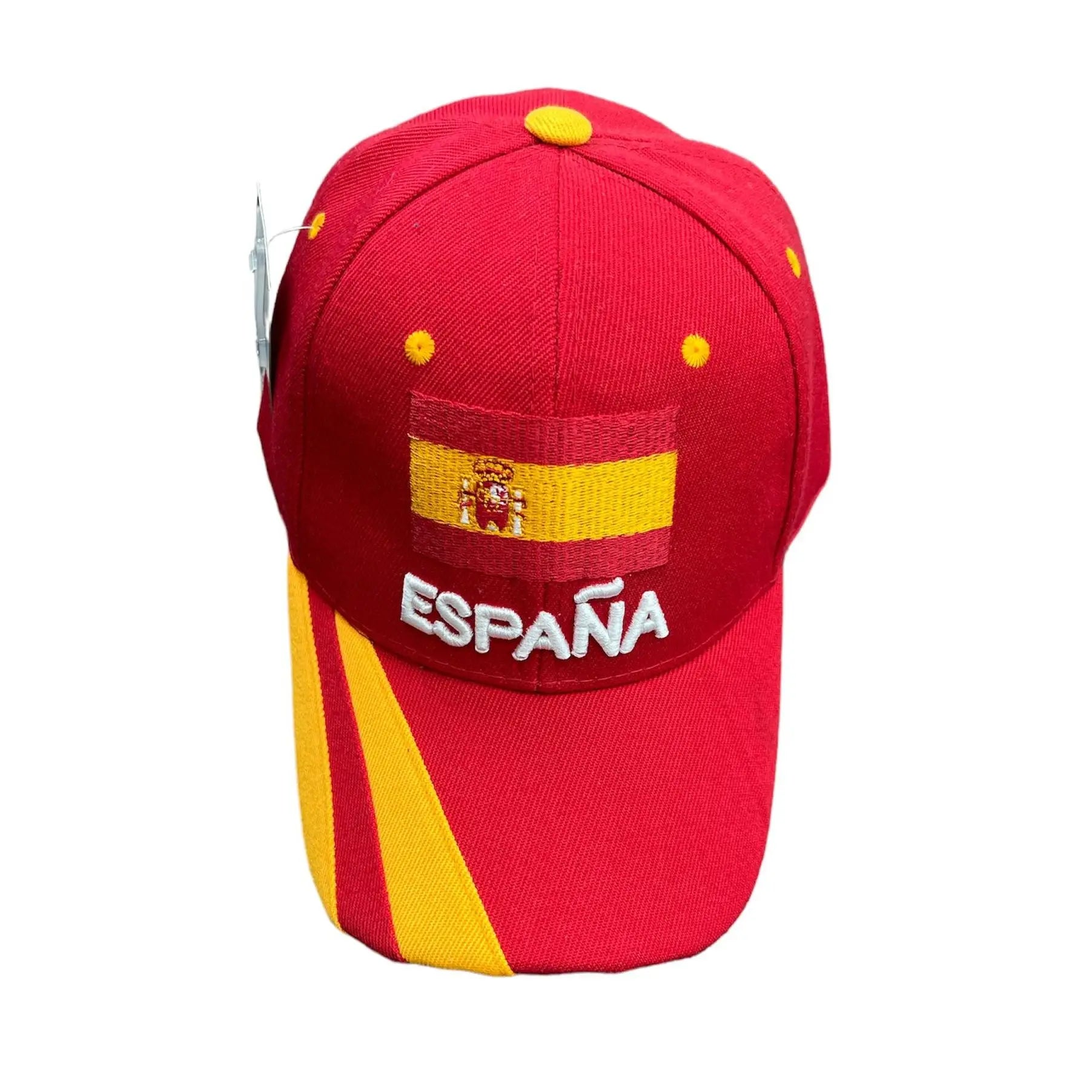 MEJORADA Flat Visor Hat with Embroidered Spanish Flag, 100% Polyester, Adjustable Metal Buckle, Perfect for National Celebrations and Outdoor Activities, Show Your Love for Spain with this Comfortable and Durable Cap. Camara Shopping MEJORADA Flat Visor Hat with Embroidered Spanish Flag, 100% Polyester, Adjustable Metal Buckle, Perfect for National Celebrations and Outdoor Activities, Show Your Love for Spain with this Comfortable and Durable Cap.