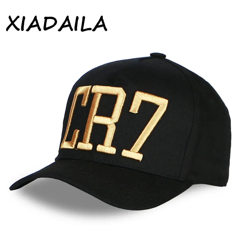 Cristiano Ronaldo CR7 casquette de baseball coton réglable 3D broderie os CR7 chapeau de relance hommes femmes chapeaux de sport décontractés Camara Shopping Cristiano Ronaldo CR7 casquette de baseball coton réglable 3D broderie os CR7 chapeau de relance hommes femmes chapeaux de sport décontractés
