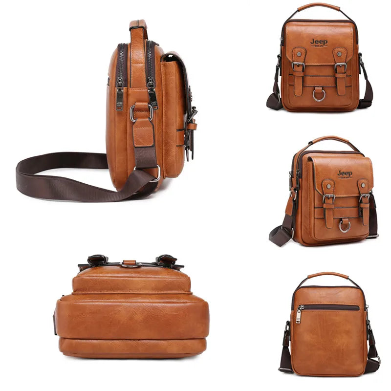 JEEP BULUO multi-fonction affaires sacs à main hommes nouveau homme sac à bandoulière grande capacité en cuir sac de messager bandoulière grande marque Camara Shopping JEEP BULUO multi-fonction affaires sacs à main hommes nouveau homme sac à bandoulière grande capacité en cuir sac de messager bandoulière grande marque
