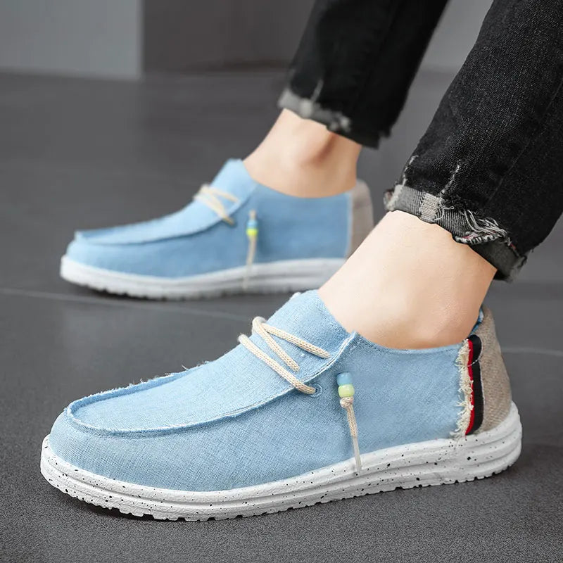 Printemps été bleu hommes chaussures bateau décontractées léger sans lacet chaussures de conduite hommes coupe basse respirant toile hommes chaussures mocassins Camara Shopping Printemps été bleu hommes chaussures bateau décontractées léger sans lacet chaussures de conduite hommes coupe basse respirant toile hommes chaussures mocassins