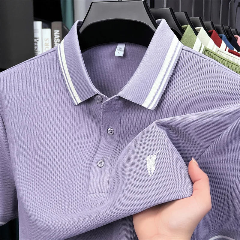 100% coton marque de luxe manches courtes polo shirt hommes nouveau classique pony broderie été T-shirt haut de gamme mode décontracté Paul top Camara Shopping 100% coton marque de luxe manches courtes polo shirt hommes nouveau classique pony broderie été T-shirt haut de gamme mode décontracté Paul top