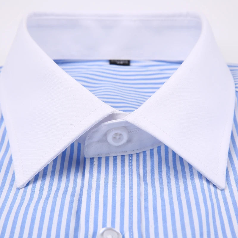 Chemise habillée à manchette française pour hommes, manches longues, boutons d'affaires formels, chemises pour hommes, coupe régulière, boutons de manchette, grande taille 6XL Camara Shopping Chemise habillée à manchette française pour hommes, manches longues, boutons d'affaires formels, chemises pour hommes, coupe régulière, boutons de manchette, grande taille 6XL
