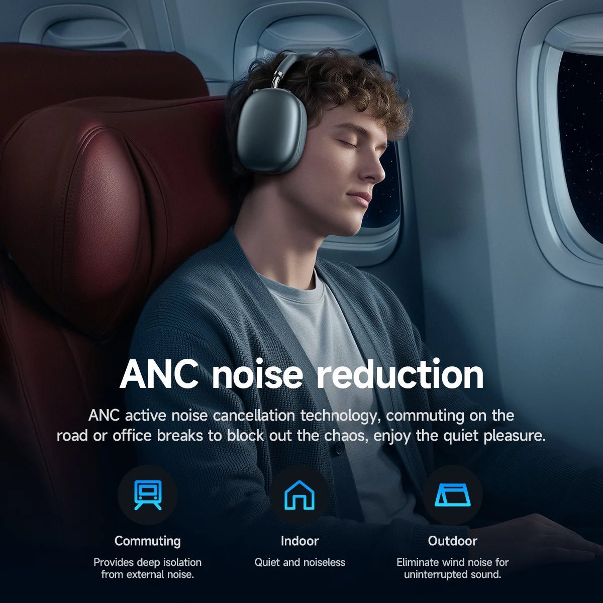 HOCO W65 Plus ANC - Casque Bluetooth sans fil à réduction de bruit - Camara ShoppingHOCO W65 Plus ANC - Casque Bluetooth sans fil à réduction de bruit