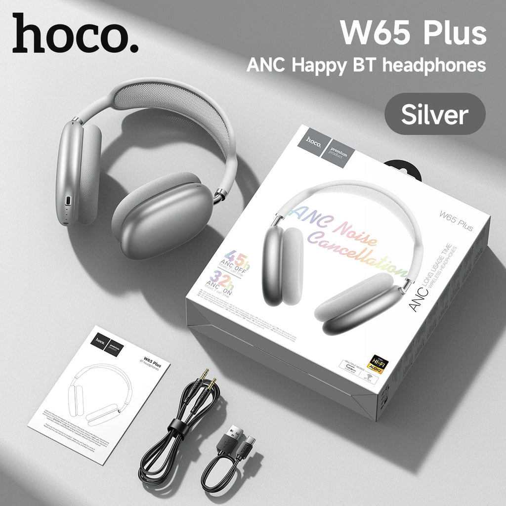 HOCO W65 Plus ANC - Casque Bluetooth sans fil à réduction de bruit - Camara ShoppingHOCO W65 Plus ANC - Casque Bluetooth sans fil à réduction de bruit