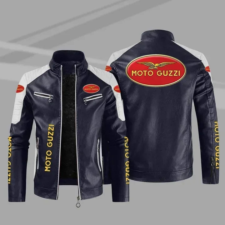 Moto Guzzi hommes Moto veste en cuir PU vestes automne hiver nouveau support à glissière coupe-vent en cuir manteau hommes vêtements 58995 Camara Shopping Moto Guzzi hommes Moto veste en cuir PU vestes automne hiver nouveau support à glissière coupe-vent en cuir manteau hommes vêtements 58995