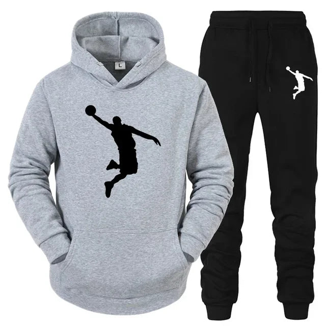 Ensemble de sweat-shirts à capuche imprimés de haute qualité pour jeunes, pour le sport et le jogging, vêtements de sport tendance pour hommes pour les trajets quotidiens décontractés.