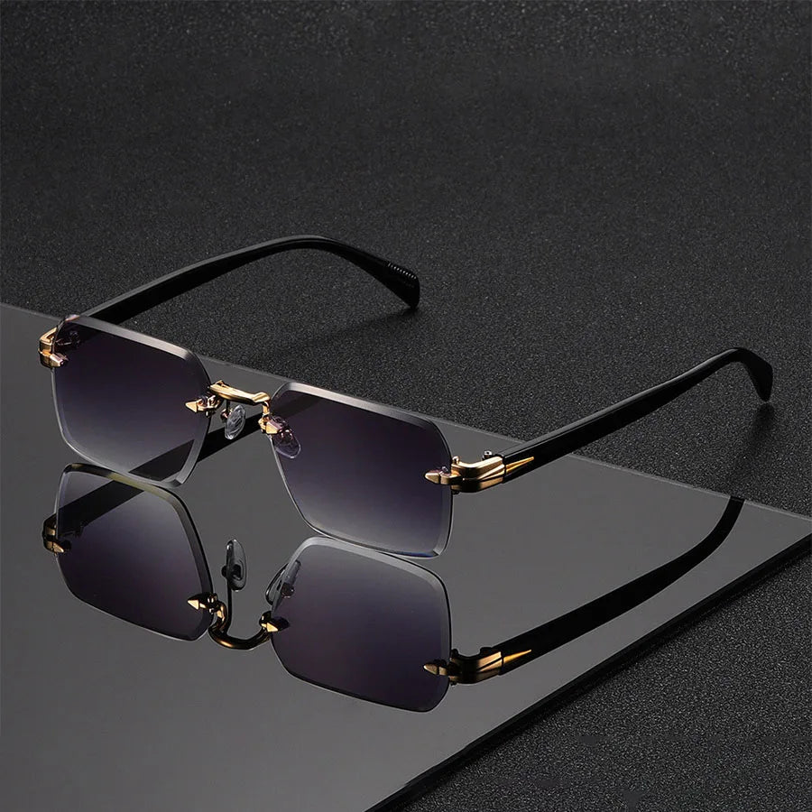 Lunettes de soleil classiques unisexes à la mode, sans cadre, tendance, pour Costume de vacances, meilleur cadeau pour les Occasions festives Camara Shopping Lunettes de soleil classiques unisexes à la mode, sans cadre, tendance, pour Costume de vacances, meilleur cadeau pour les Occasions festives