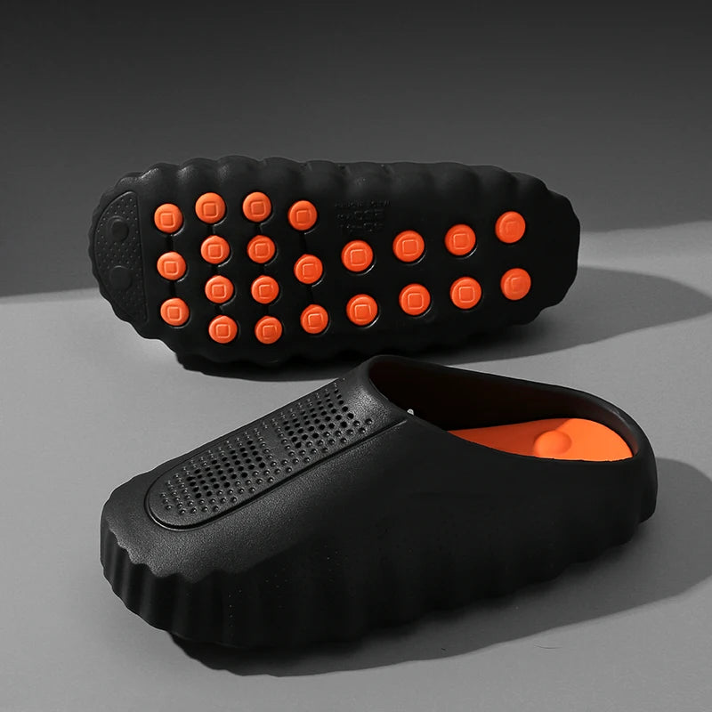 Nouvelles pantoufles pour hommes, pantoufles d'extérieur à semelle épaisse et douce, sandales respirantes, pantoufles de salle de bain antidérapantes, sandales de plage légères pour l'été Camara Shopping Nouvelles pantoufles pour hommes, pantoufles d'extérieur à semelle épaisse et douce, sandales respirantes, pantoufles de salle de bain antidérapantes, sandales de plage légères pour l'été