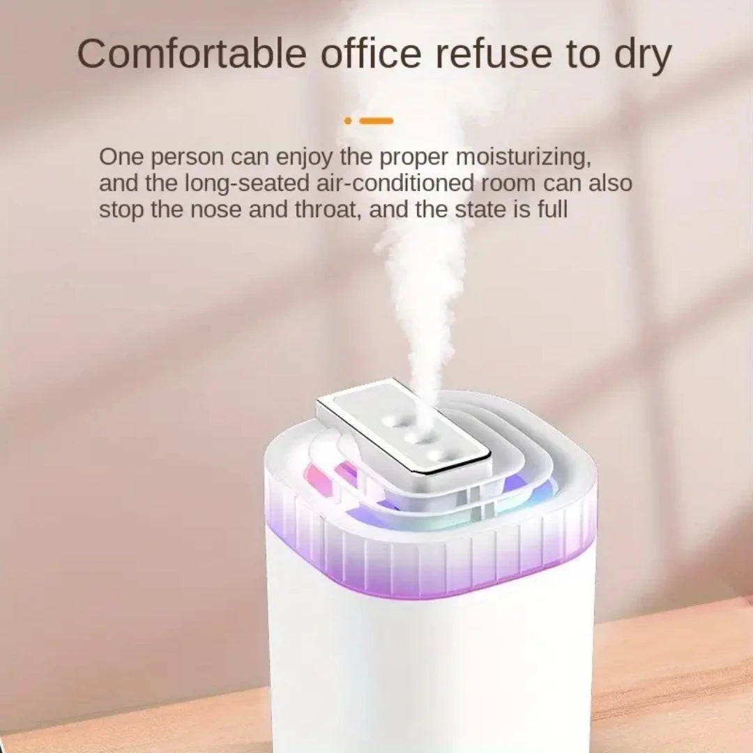 Humidificateur d'air ultrasonique 3L, humidificateur à brume fraîche avec veilleuse et trois buses, humidificateur aromatique USB silencieux pour la maison Camara Shopping Humidificateur d'air ultrasonique 3L, humidificateur à brume fraîche avec veilleuse et trois buses, humidificateur aromatique USB silencieux pour la maison