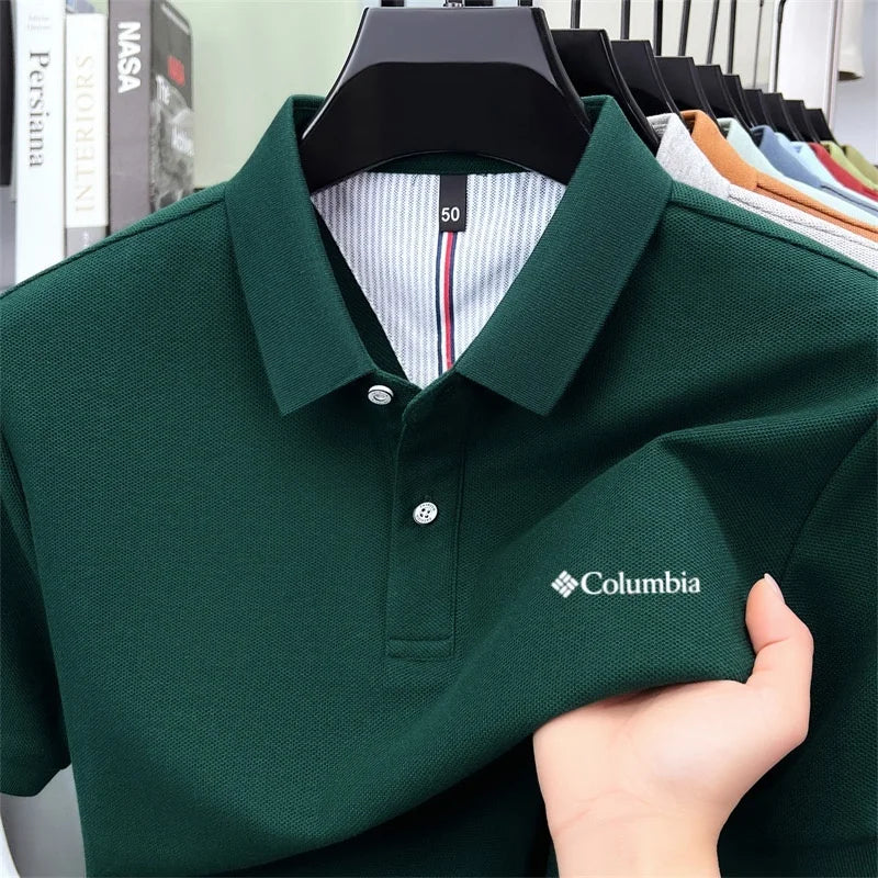 Polo homme 100 % coton pur, marque haut de gamme 2026, manches courtes, mode été, logo brodé, haut de golf, t-shirt décontracté Camara Shopping Polo homme 100 % coton pur, marque haut de gamme 2026, manches courtes, mode été, logo brodé, haut de golf, t-shirt décontracté