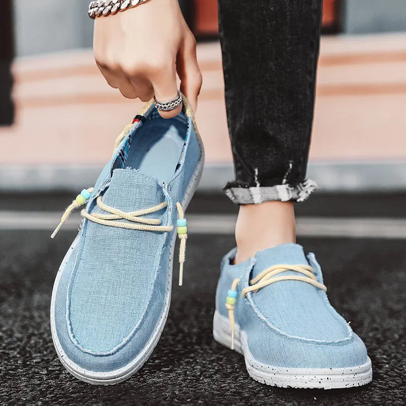 Printemps été bleu hommes chaussures bateau décontractées léger sans lacet chaussures de conduite hommes coupe basse respirant toile hommes chaussures mocassins Camara Shopping Printemps été bleu hommes chaussures bateau décontractées léger sans lacet chaussures de conduite hommes coupe basse respirant toile hommes chaussures mocassins