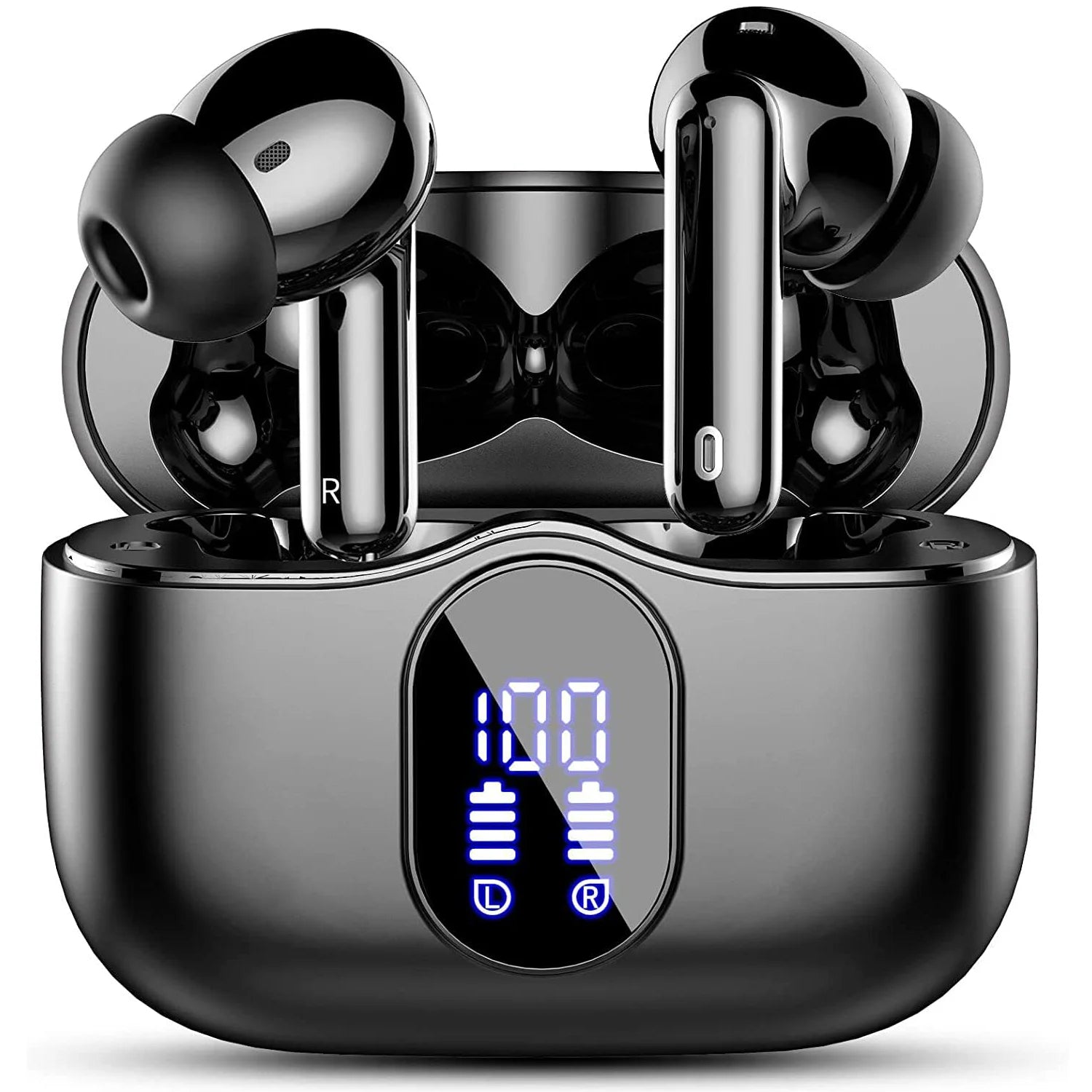 Écouteurs sans fil avec Bluetooth 5.3, écouteurs intra-auriculaires avec 4 micros ENC et 36 heures de lecture, affichage LED inclus Camara Shopping Écouteurs sans fil avec Bluetooth 5.3, écouteurs intra-auriculaires avec 4 micros ENC et 36 heures de lecture, affichage LED inclus