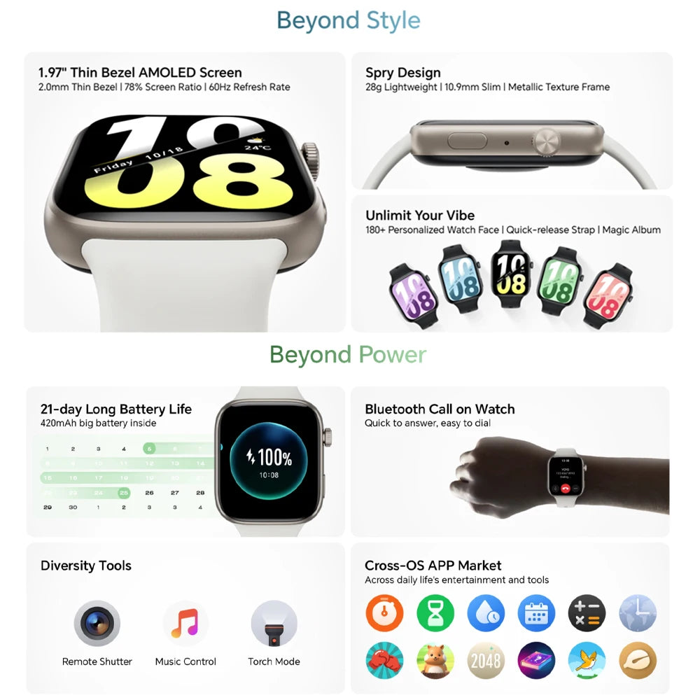 Montre HONOR X5i, version mondiale, montre connectée HONOR 2026, écran AMOLED à bord fin de 1,97 pouces, autonomie de 21 jours, 109 modes sportifs Camara Shopping Montre HONOR X5i, version mondiale, montre connectée HONOR 2026, écran AMOLED à bord fin de 1,97 pouces, autonomie de 21 jours, 109 modes sportifs