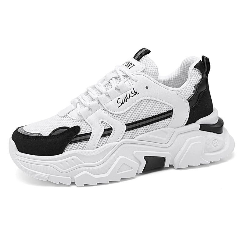 Chaussures de sport décontractées pour hommes, à semelle épaisse, en maille respirante, pour toutes les saisons, confortables pour la course en extérieur, semelle souple Camara Shopping Chaussures de sport décontractées pour hommes, à semelle épaisse, en maille respirante, pour toutes les saisons, confortables pour la course en extérieur, semelle souple